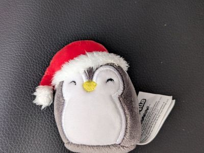Squishmallows Holiday Christmas Penguin Plush Toy with Santa Hat