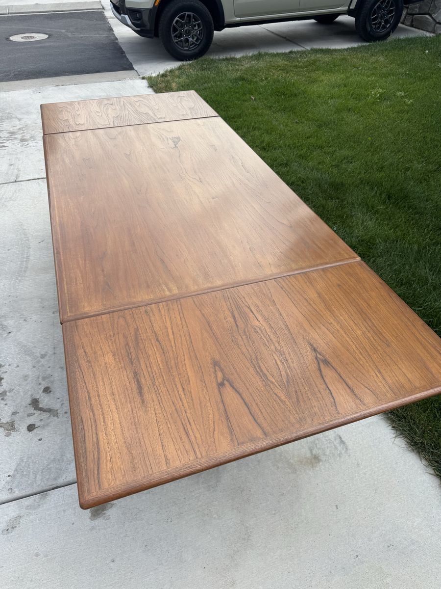 Danish Teak Expanding Dining Table 