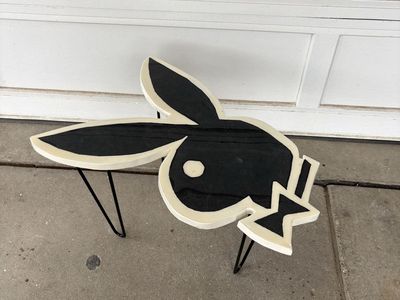 Custom Playboy Bunny Accent Table