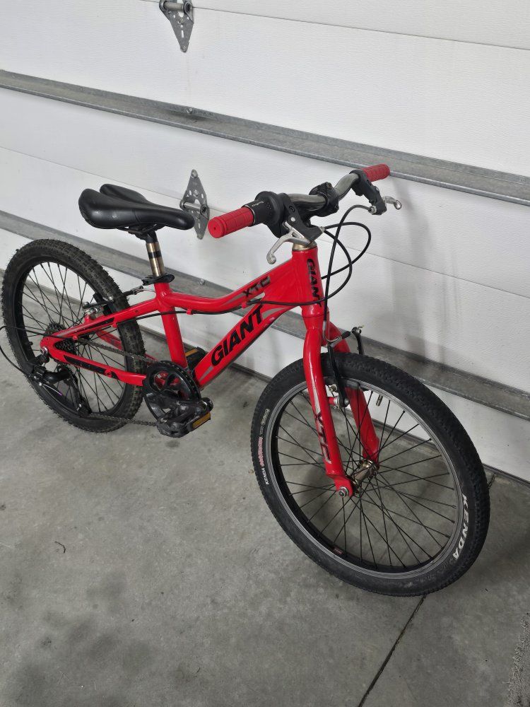 Giant XTC Kids Mountain Bike Red 20 Inch just tuned up