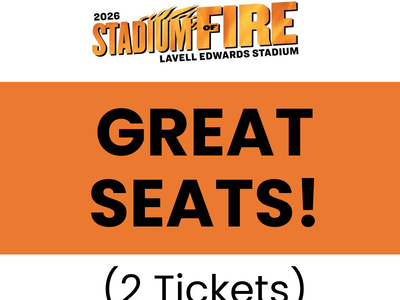 Great Seats! North End Zone, Row 12 (2 Tickets) Best Price. Stadium of Fire
