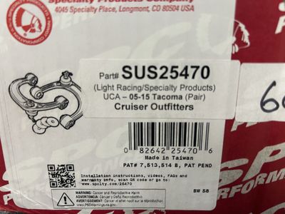 Front upper control arms for 2005-2023 Toyota Tacoma