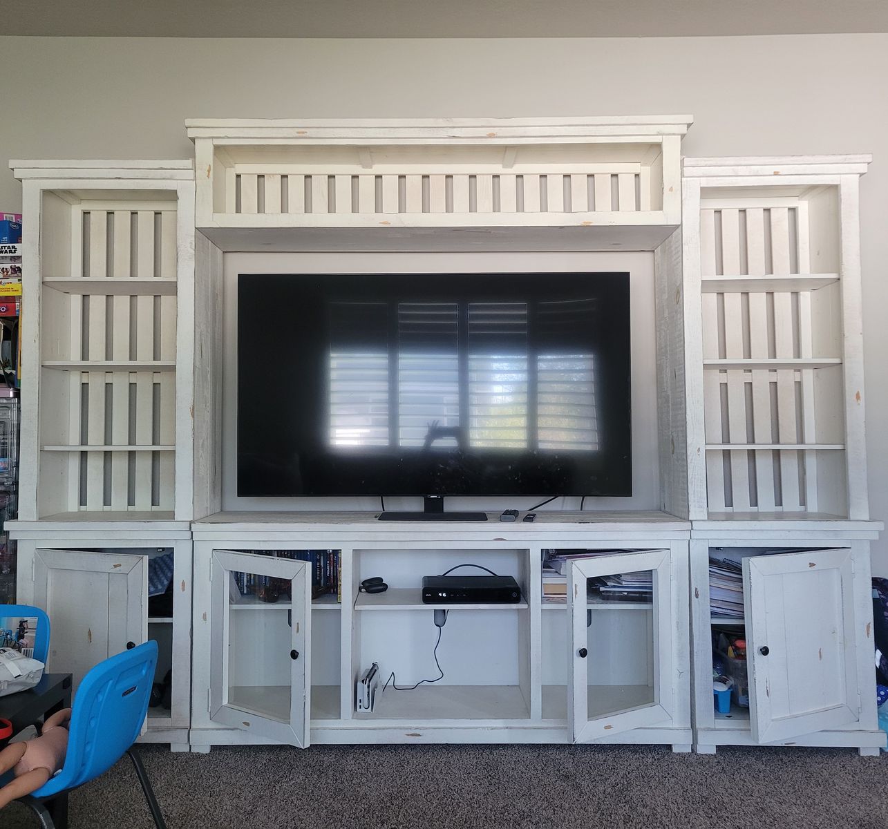 White Farmhouse Entertainment Center