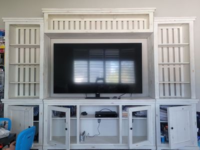 White Farmhouse Entertainment Center