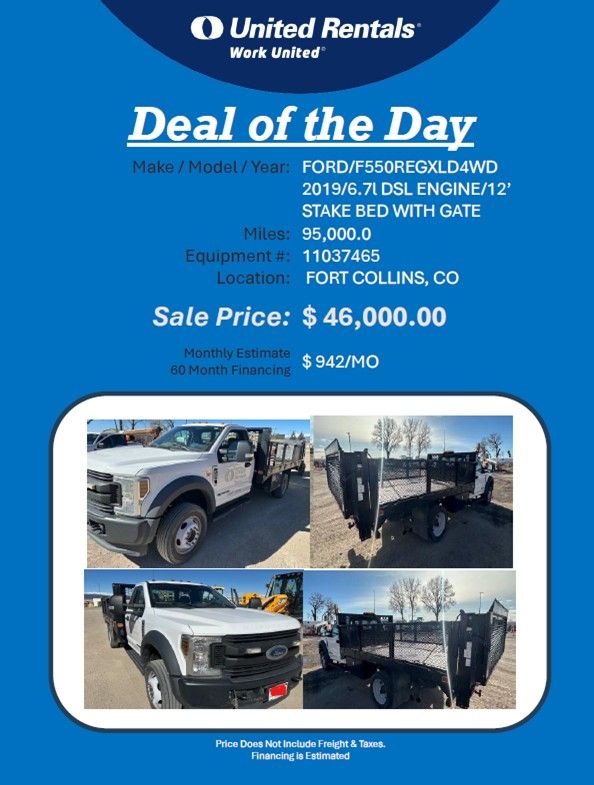 Ford F550 Stake bed 4x4 2019 DSL 95000 miles 46K Fort Collins Co