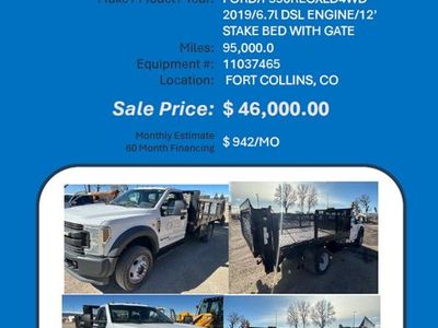Ford F550 Stake bed 4x4 2019 DSL 95000 miles 46K Fort Collins Co