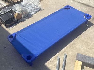 Set of 8 Blue Daycare Cots