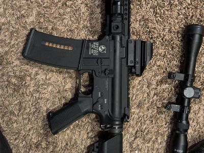 Upgraded Airsoft M4 Rifle Replica with Accessories OPTIC NOT INCLUDED