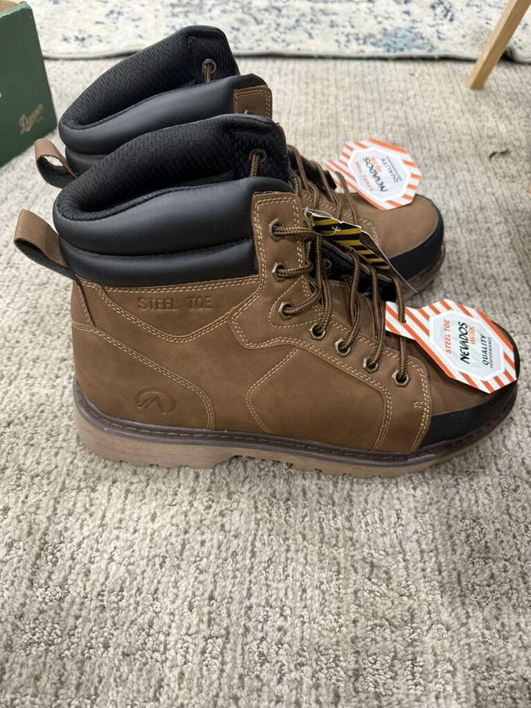 New Nevados Steel Toe Work Boots 10.5