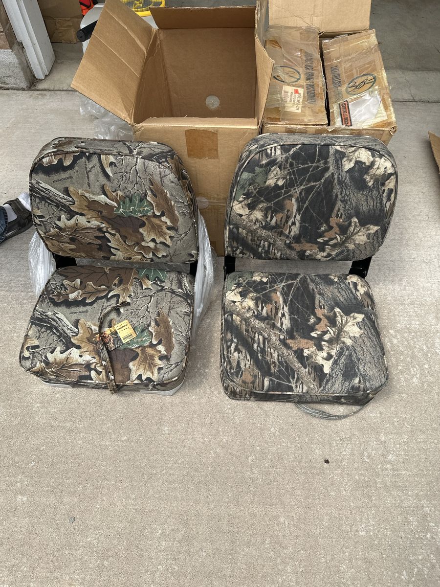 Set of 2 Advantage Camo Folding Boat Seats 