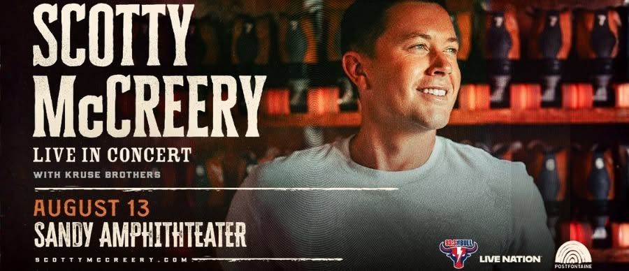 2 Scotty McCreery Tickets – Aug 13 – Sandy Amphitheater