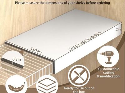 Faux Wood White Wire Shelf Covers - 5 Pack Pantry Shelf Liners