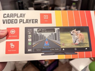Portable CarPlay Video Player Touch Screen with Voice Assistant Support
