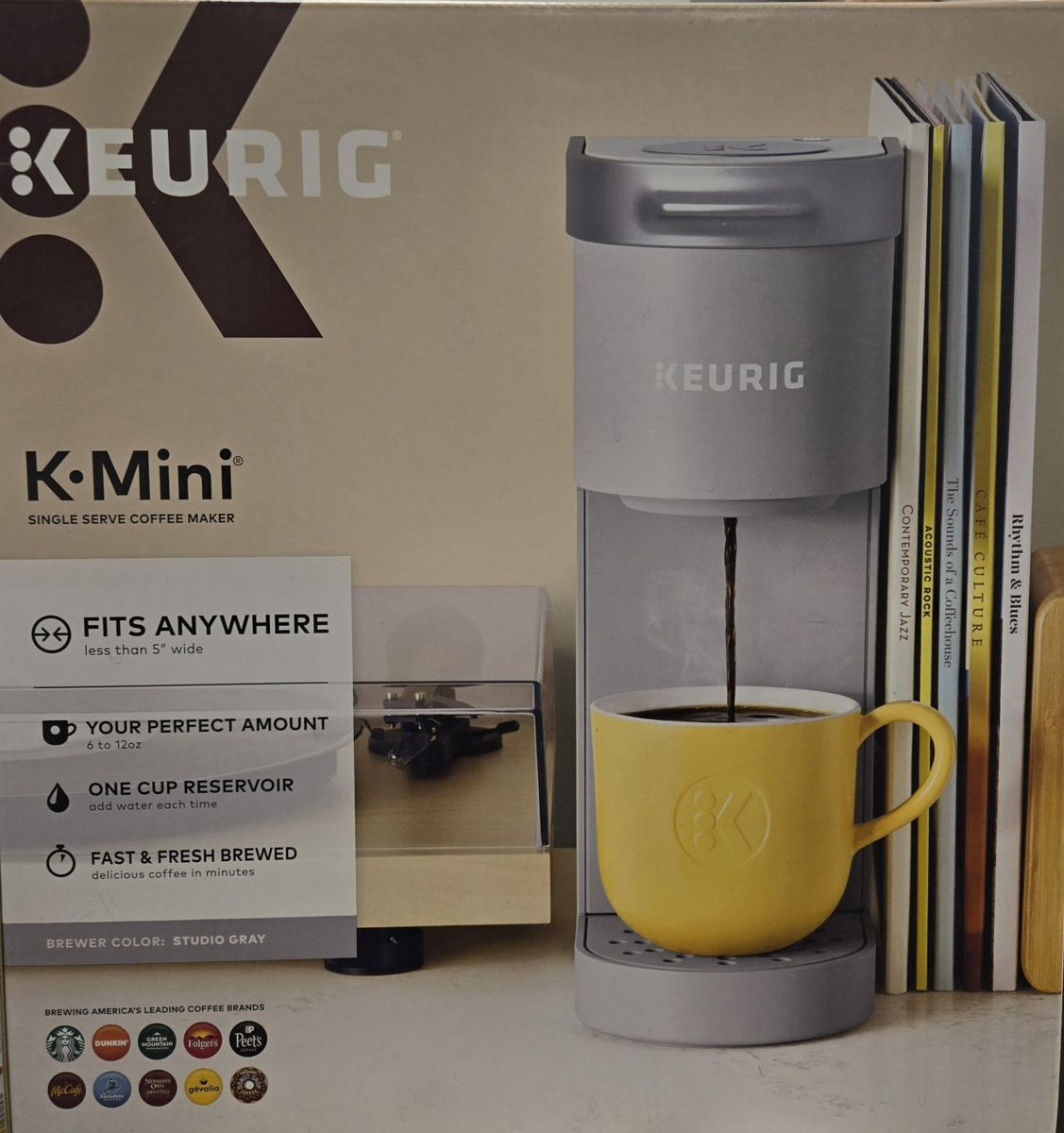 Keurig K-Mini Single Serve Coffee Maker - Studio Gray, Fits Anywhere, 6-12oz Brew