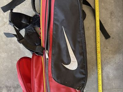 Nike Stand Golf Bag Black and Red with Dual Strap