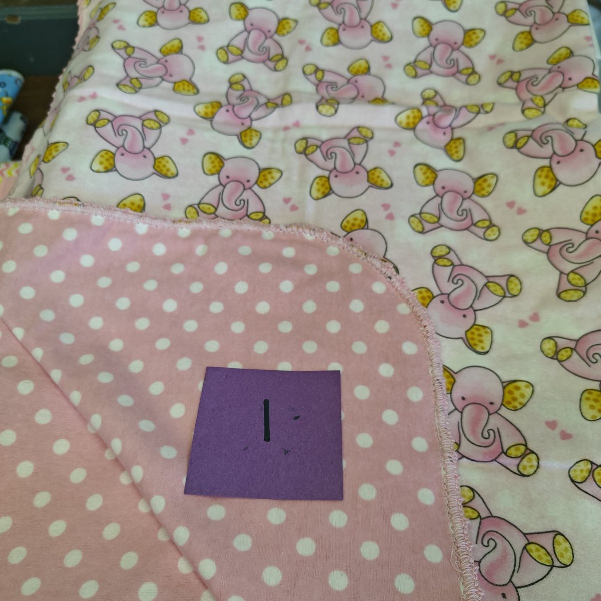 Handmade Reversible Baby Receiving Blankets - Elephant, Robot, Polka Dot Patterns
