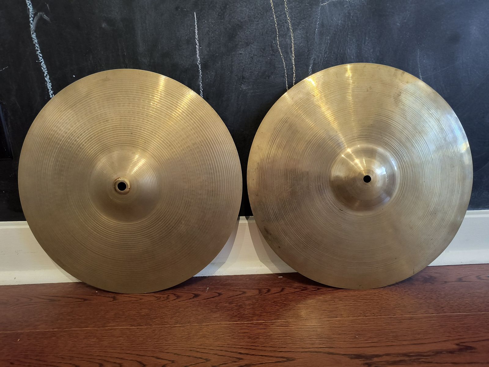 Vintage 1960s A Avedis Zildjian 14" Hi-hat Cymbals 615g 770g