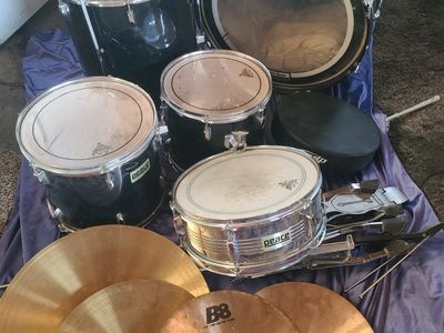 Peace Acoustic Drum Kit Set with Cymbals Used