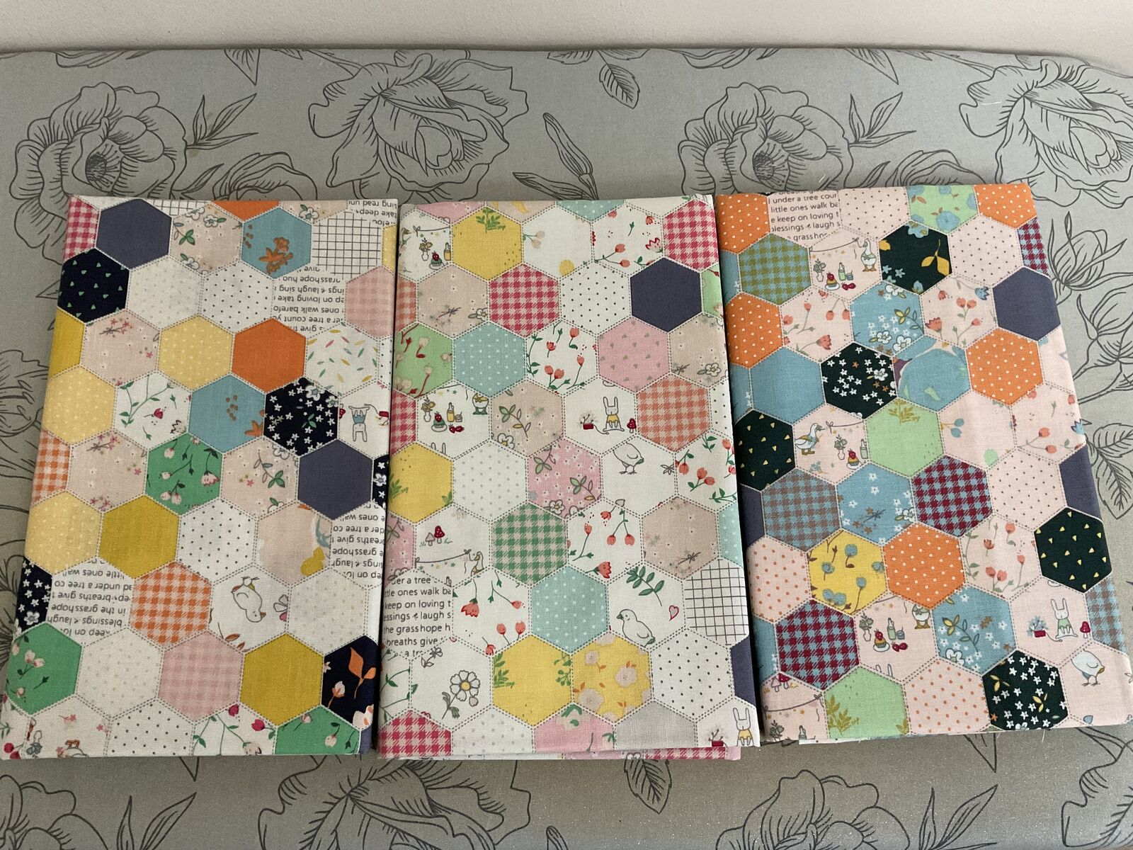 Hexagon Quilting Cotton Yardage from Minki Kim for Riley Blake Fabrics