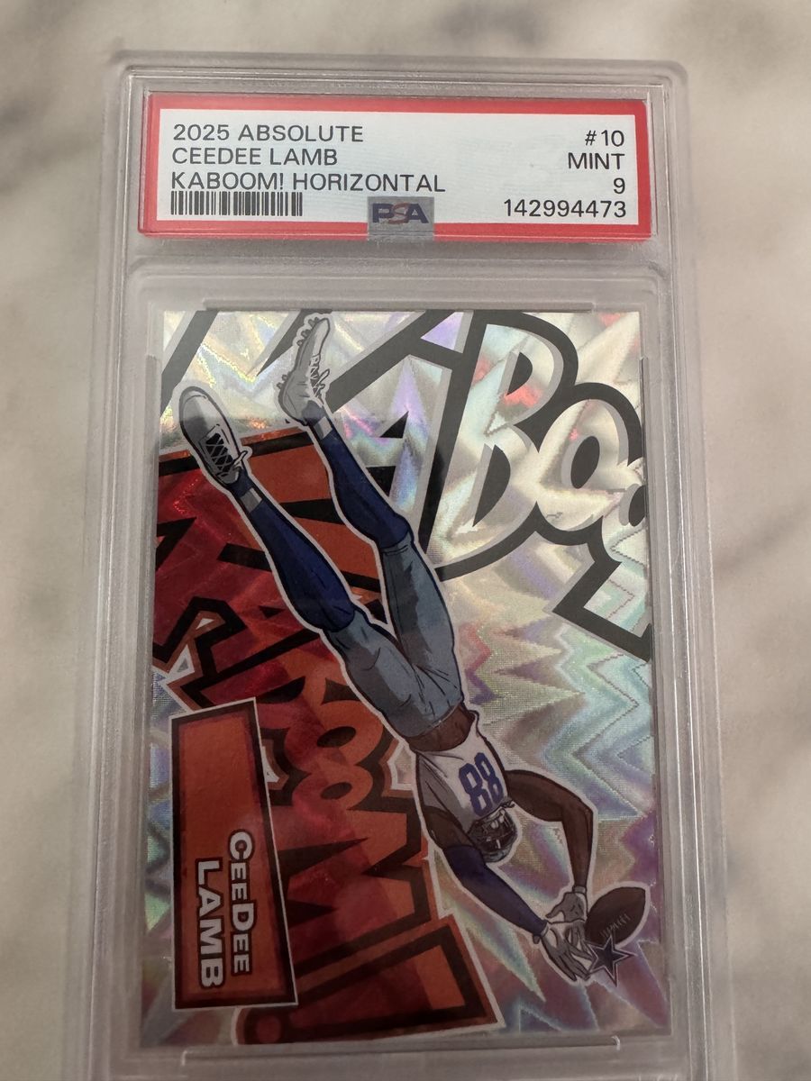 2025 Panini Absolute CeeDee Lamb Kaboom! Horizontal PSA 9