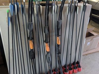 3 Barnett Banshee Quad bows + soft tip arrows for LARPing, airsoft, backyard fun!