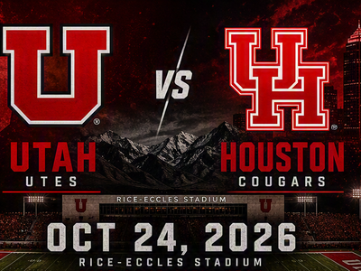 (2) 2026 Utah Football vs Houston October 24 - Section E35, row 43, seats 24 & 25