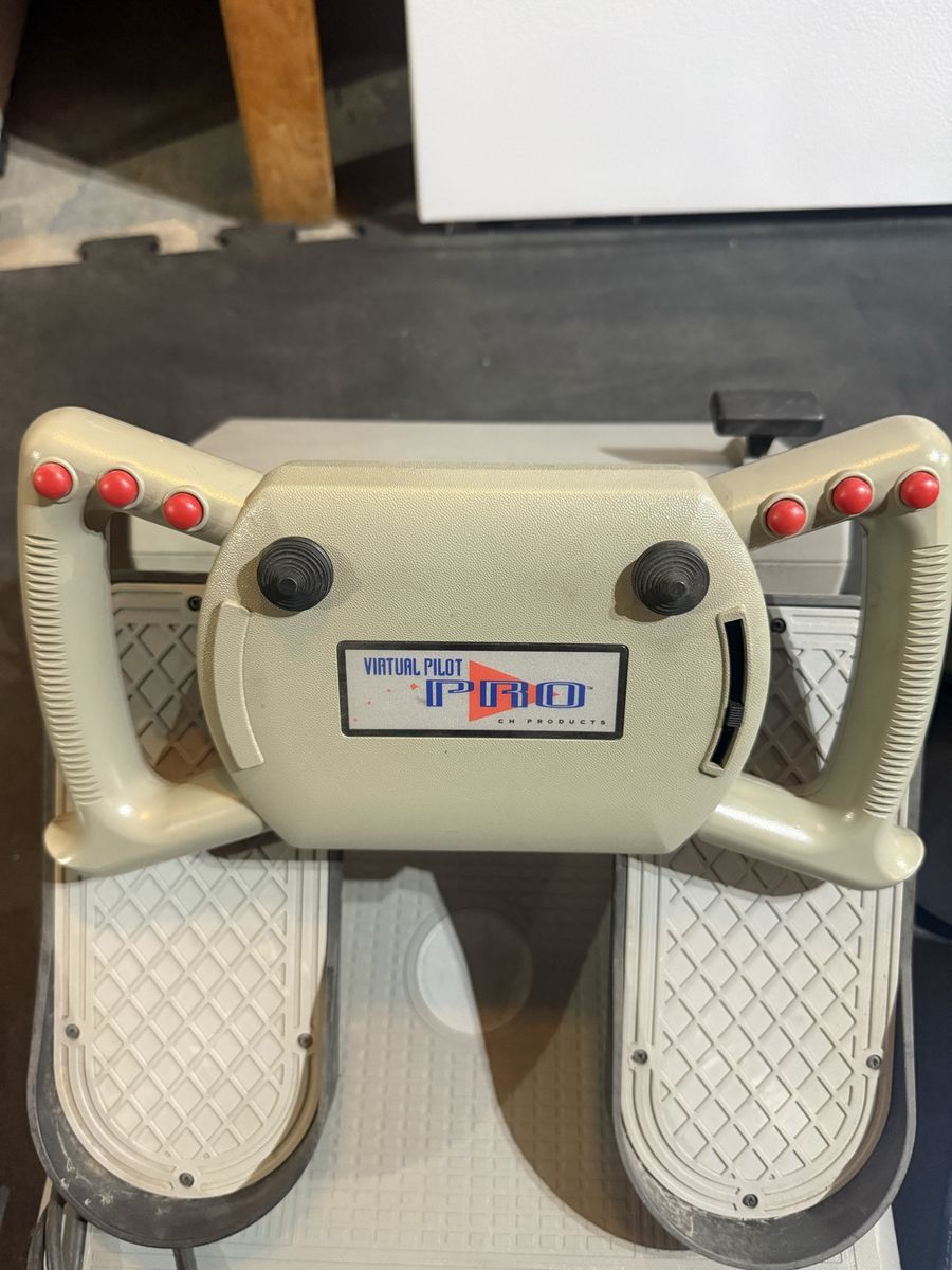 CH Products Virtual Pilot Pro Flight Stick & Pro Pedals Joystick & Pedals
