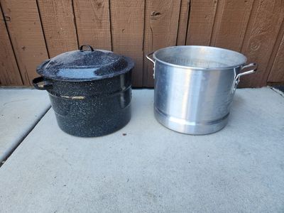 Canning pots and supplies