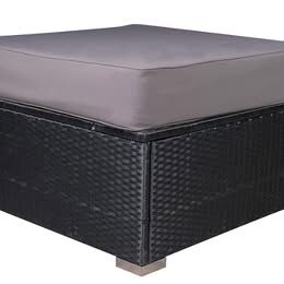 Grey outdoor ottoman