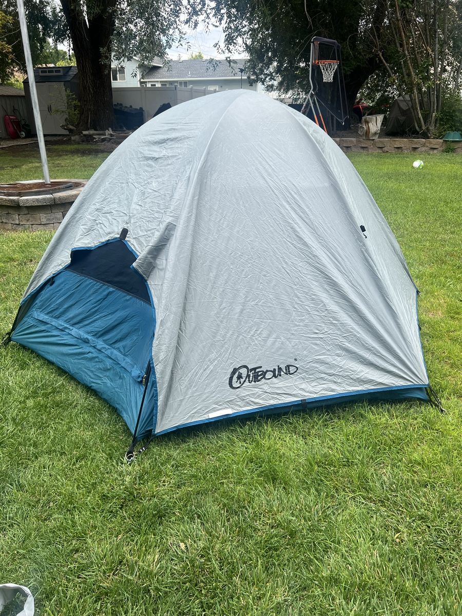 Outbound 2-Person Dome Tent - Gray/Blue for Camping & Backpacking