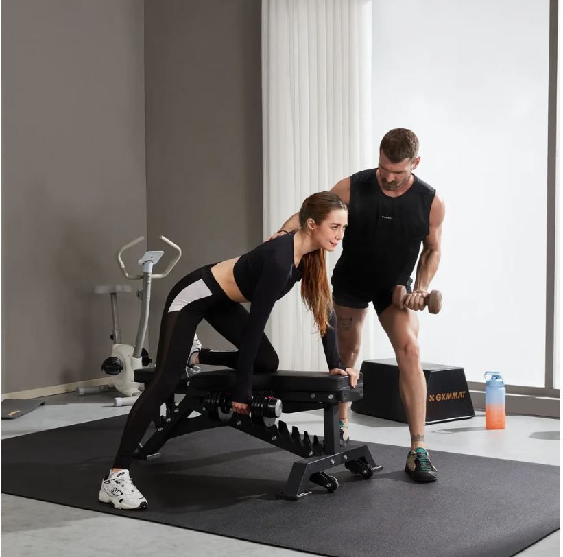 7mm GXMMAT 7x12 black fitness mat