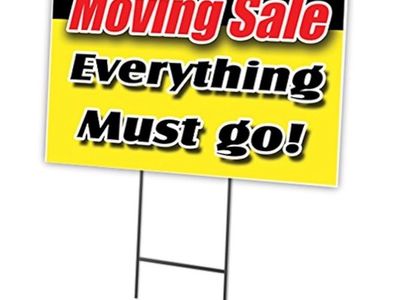 Moving sales leaving in a month