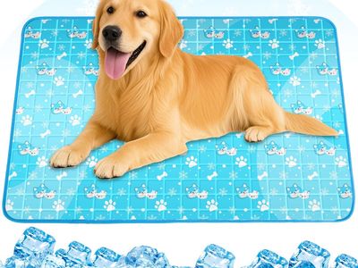 New! Yoheueoa Dog Cooling Mat, Pet Cooling Mat with Non-Toxic Solid Gel, Self-Cooling Pad for Dogs, Waterproof, Durable Cooling