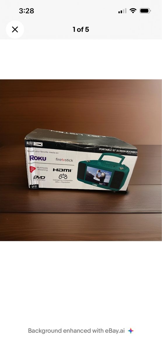 Boombox with 10 in  media screen portable  new