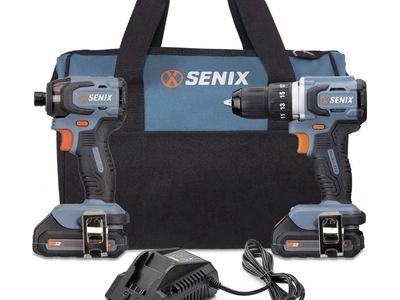 New Senix X2 20V Brushless Cordless Drill & Impact Driver Combo Kit