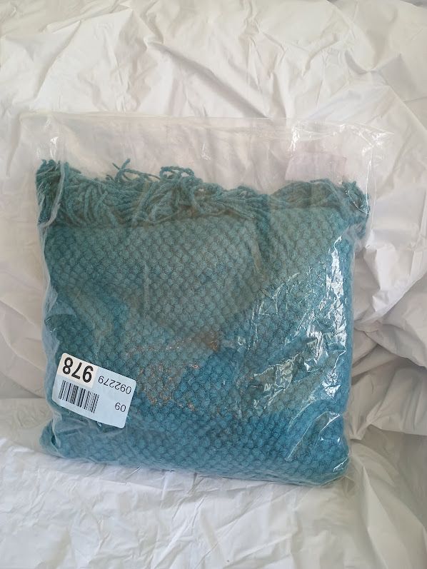 Fennco Styles Textured Knit Solid Fringe Throw Blanket 50" W x 60" L