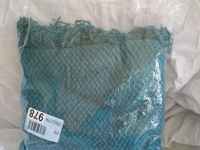 Fennco Styles Textured Knit Solid Fringe Throw Blanket 50" W x 60" L
