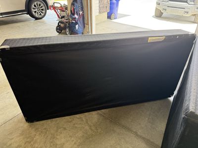 Split King Box Spring Set - Black Fabric - Excellent Condition