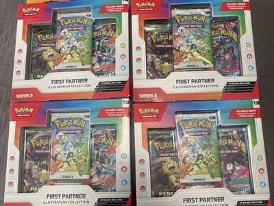 Pokémon First Partner Illustration Collection Series 2 - 4x Sealed Boxes w/ Promo Cards