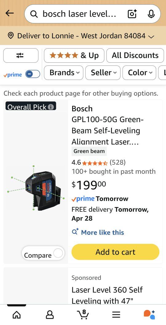 laser Bosch
125 ft. Green 5-Point Self-Leveling