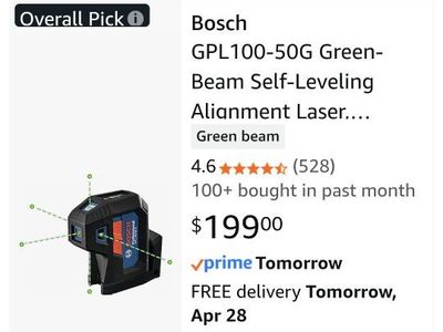 laser Bosch
125 ft. Green 5-Point Self-Leveling