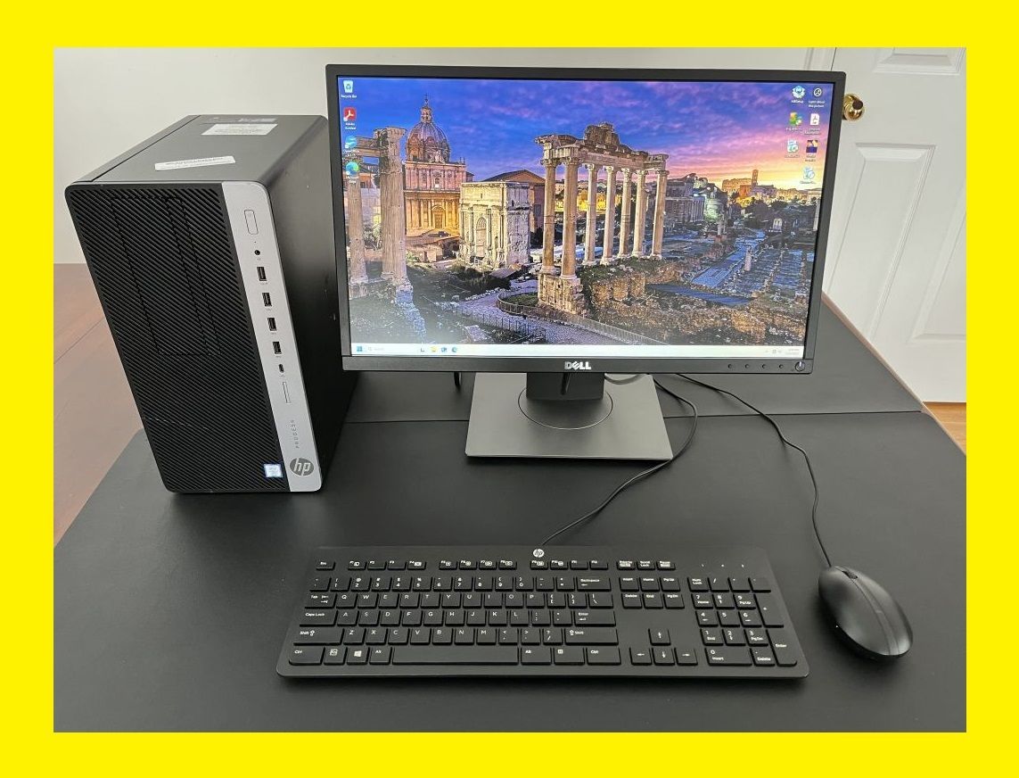 24GB RAM 6 CORE HP i5-9500 @4.4GHz 500GB SSD 3TB HDD ProDesk 600 G5 MT Windows 11 Desktop Computer