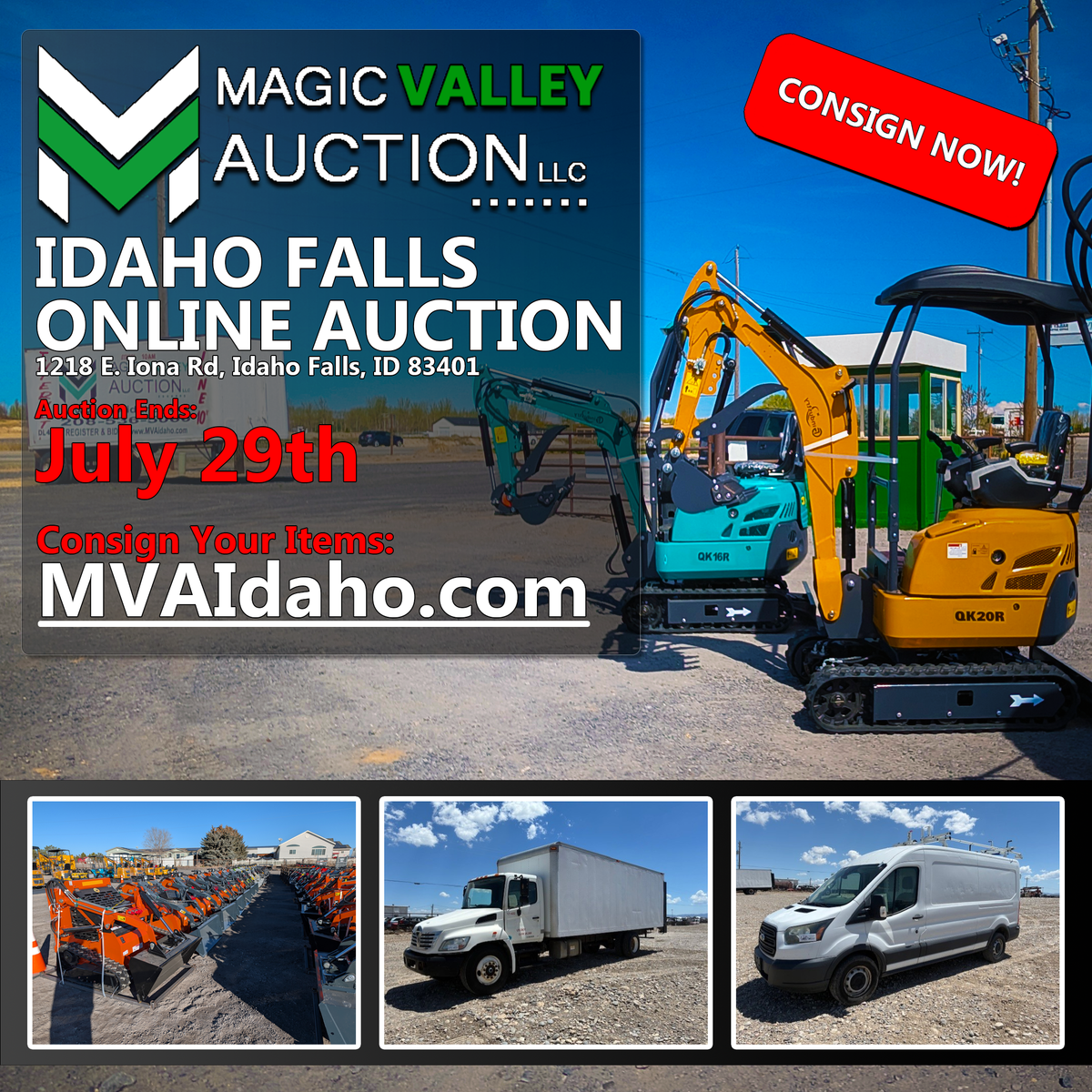 Consigning Now for Our July 29th Online Auction!