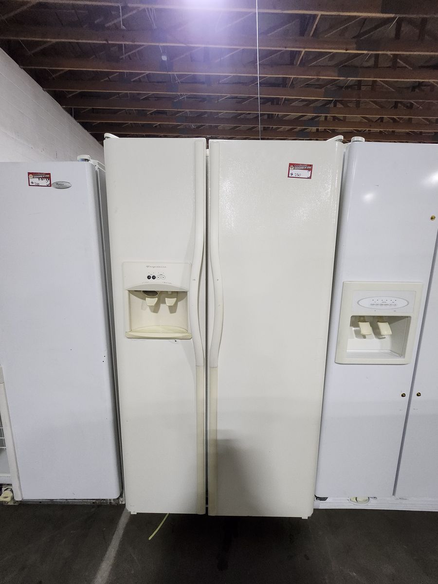 Frigidaire White Side-by-Side Refrigerator! Low Price Guaranteed