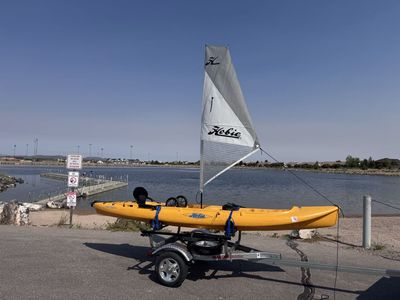 2014 Hobie Mirage Oasis Tandem Kayak – Pedal Drive, Sail Kit & Accessories. (Trailer not included)