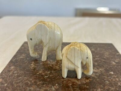 antique elephant figurine set