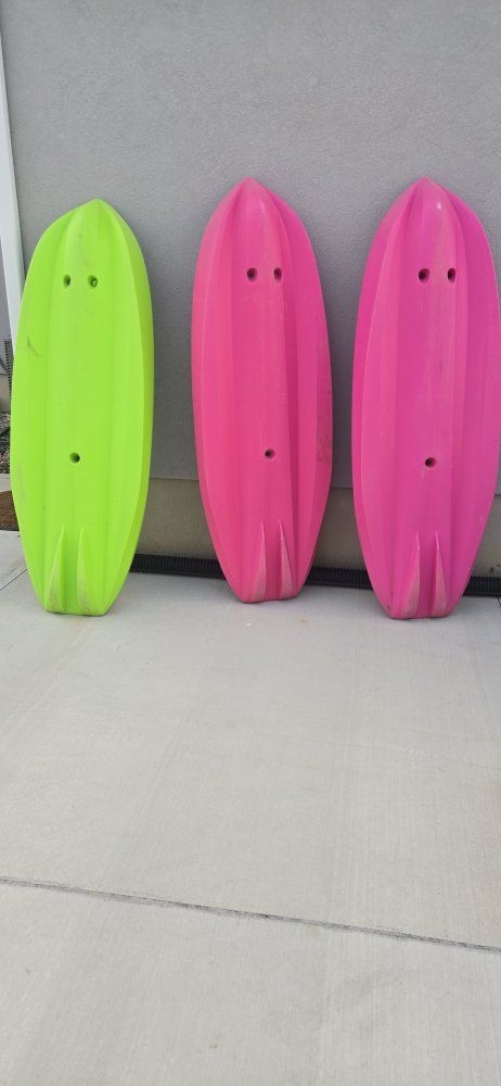 Lifetime Wave Youth Kayaks - 2 Pink, 1 Green - Max 130 lbs, Includes Paddles