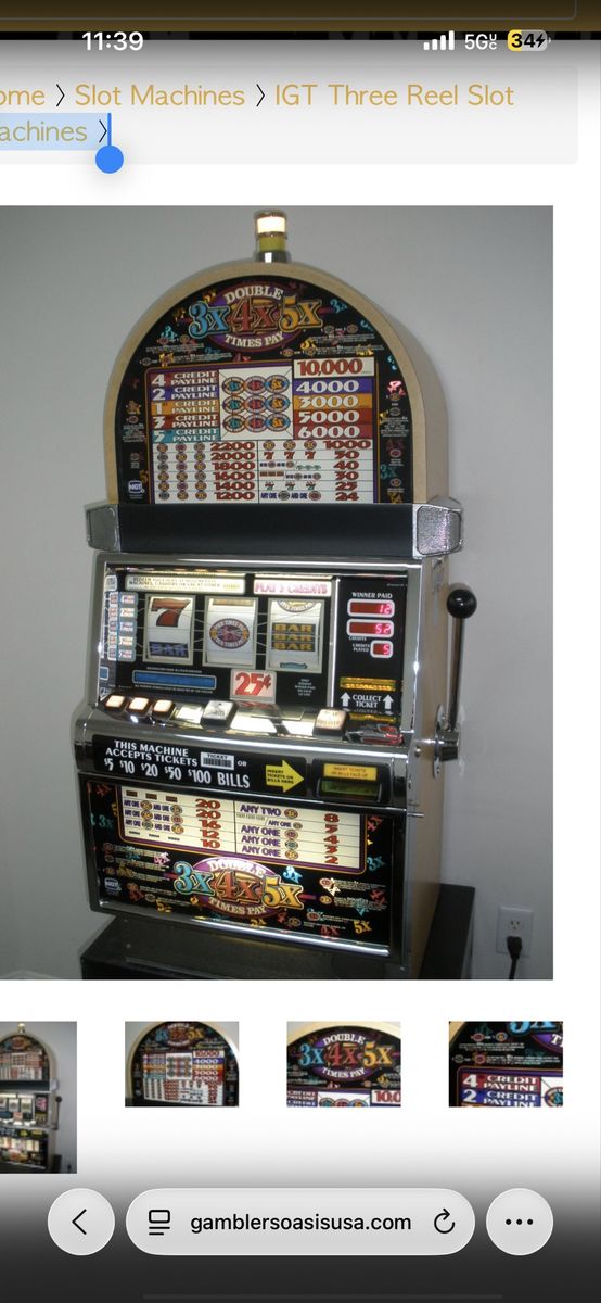 IGT Double 3x 4x 5x Times Pay 3-Reel Slot Machine