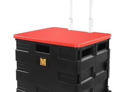 MaxWorks 50830 Collapsible Black Rolling Folding Dolly Cart