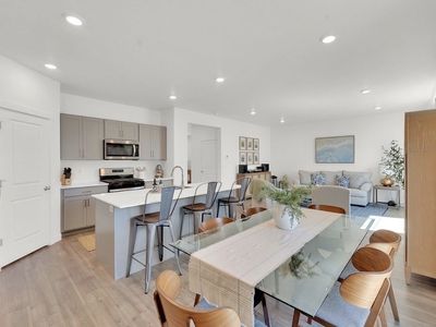 Glass Table and 6 padded chairs